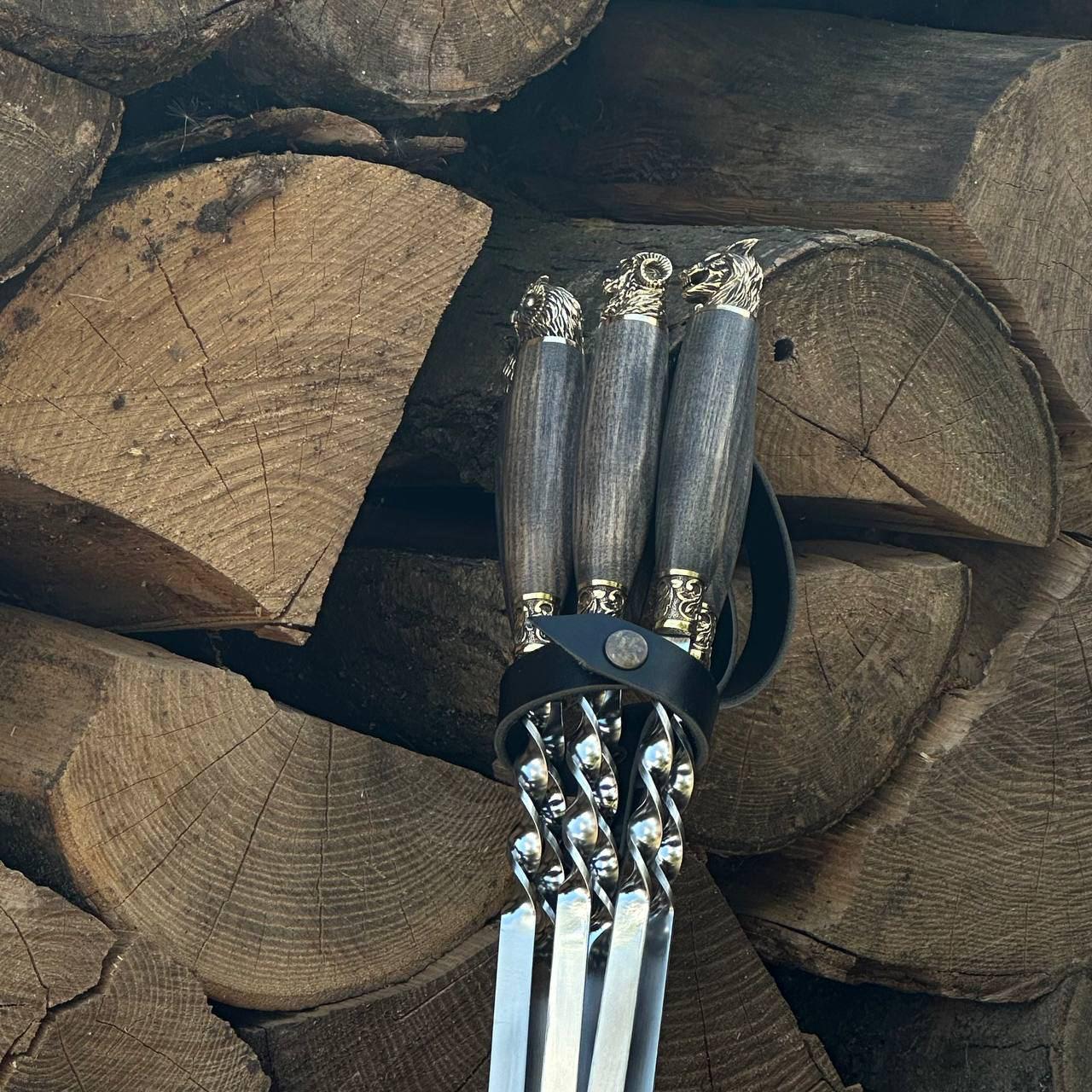 Набір шампурів Кабан №2 для шашлику та барбекю - фото 4 Набір шампурів Кабан №2 для шашлику та барбекю - фото 4