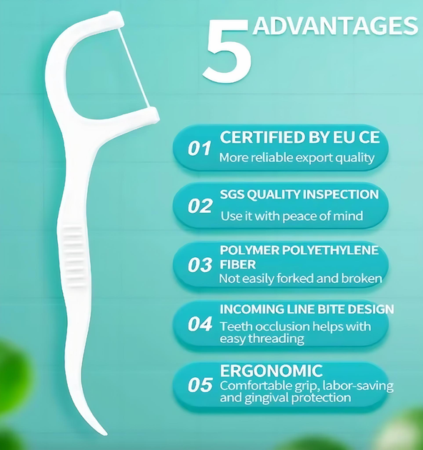 Флос-зубочистки Dental Floss Picks 50 шт. (00027) - фото 3 Флос-зубочистки Dental Floss Picks 50 шт. (00027) - фото 3