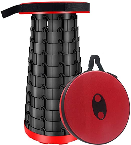 Складной походный табурет Telescopic Stool красный