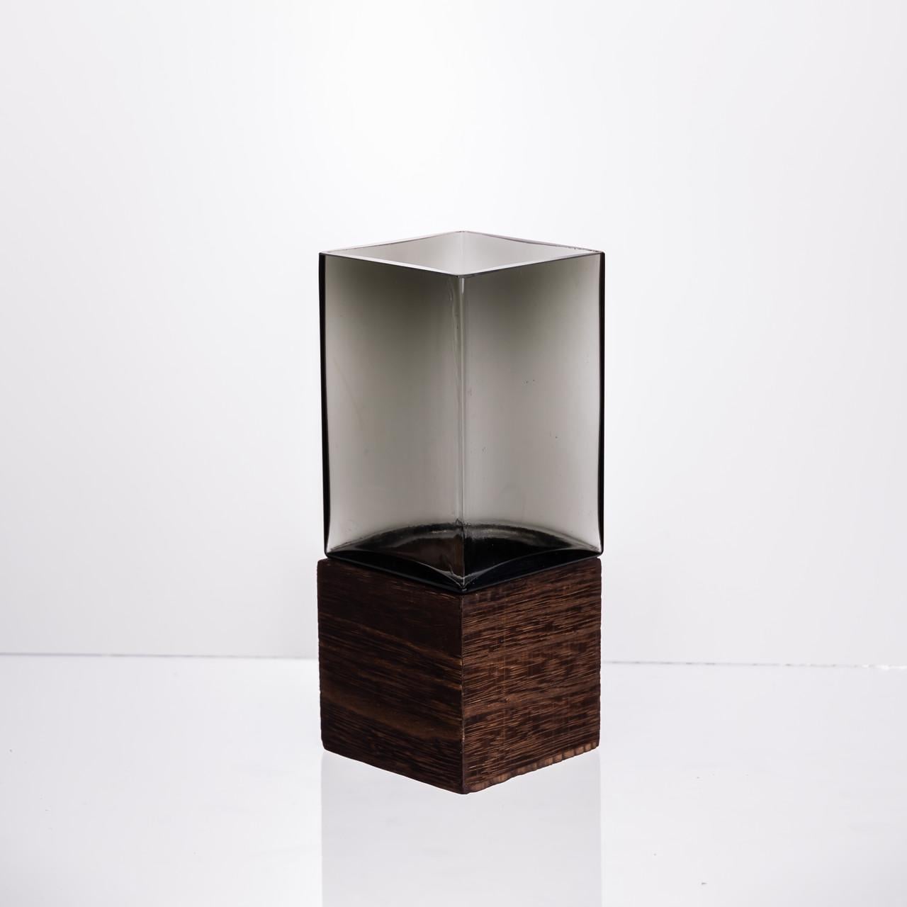 Ваза для цветов квадратная стеклянная 8х8х20 см (HP-19-160-1)