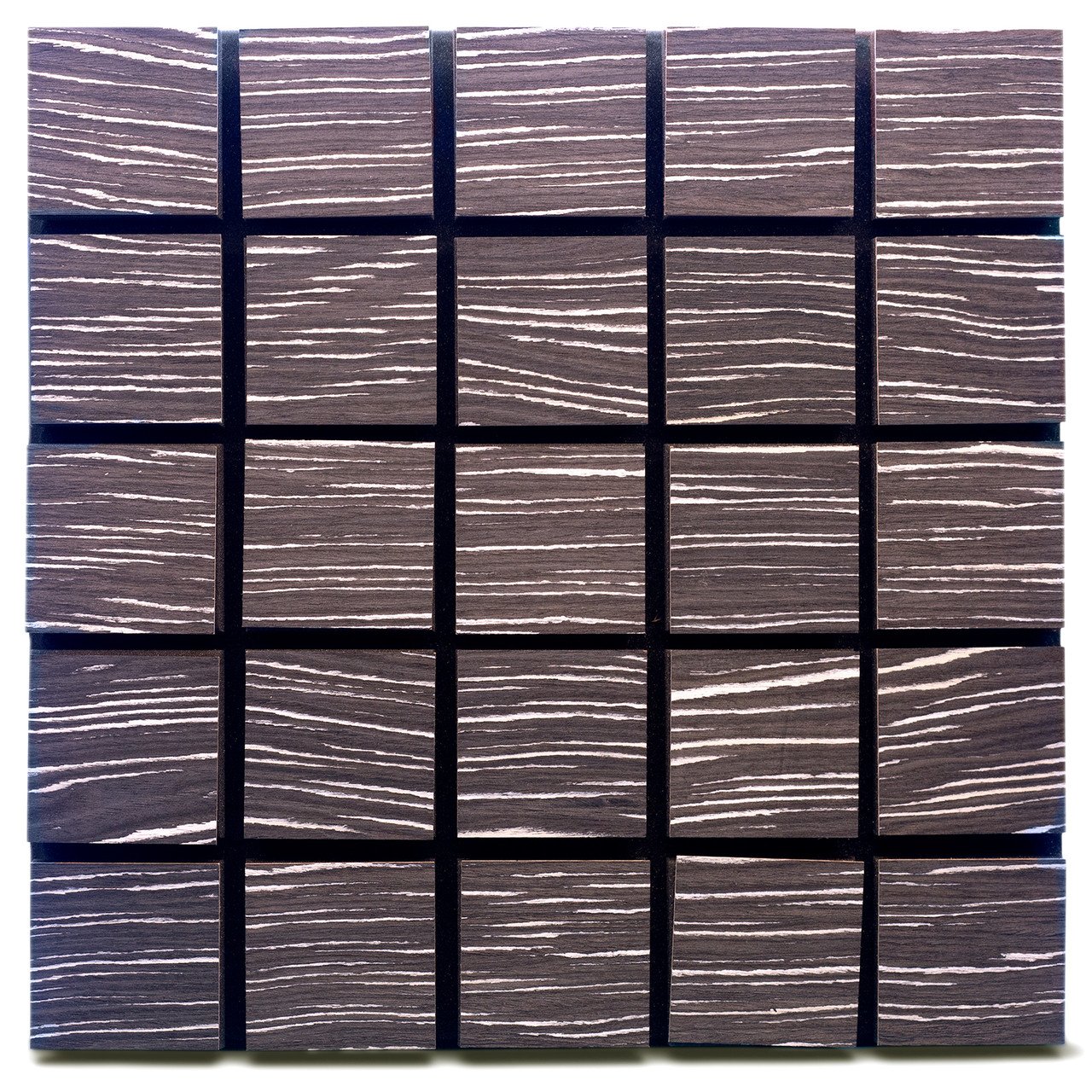 Акустическая панель Ecosound Tetras Wood 73 мм 50х50 см Коричневый/Белый