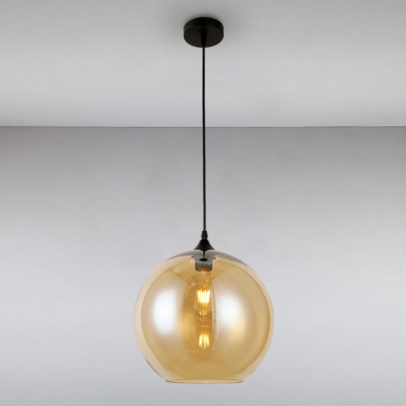 Люстра підвісна лофт Light House LS-14829-1 BR на одну лампу Коричневий/Чорний