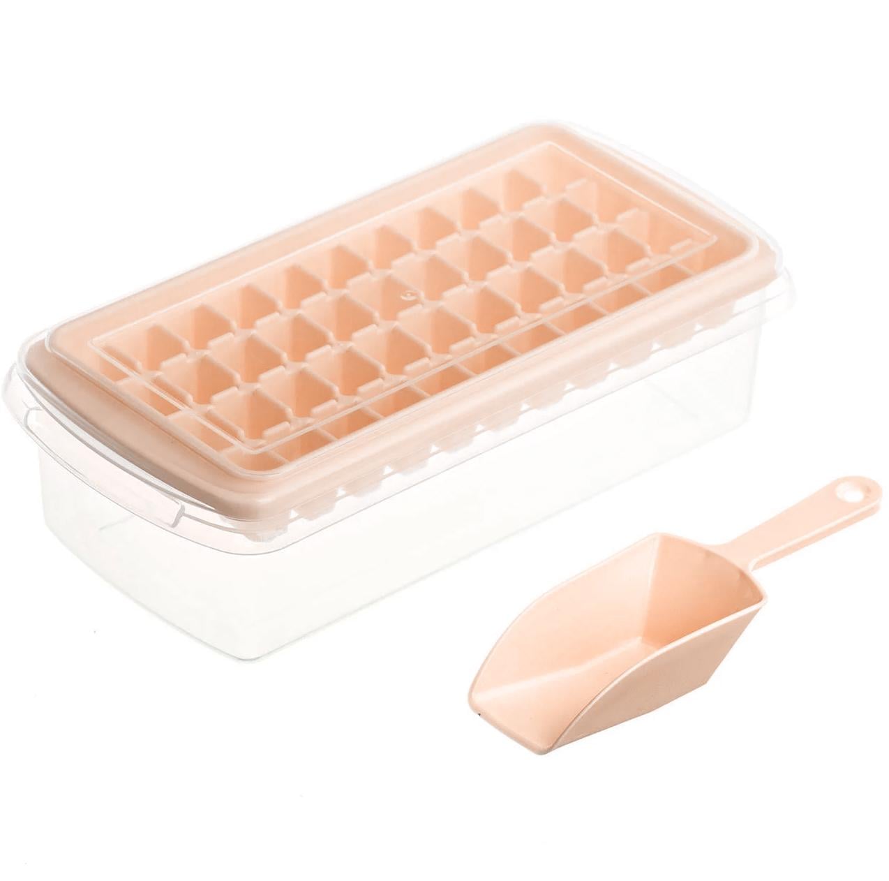 Форма для льда с контейнером и лопаткой Hoz Персиковый (MMS-R82591)
