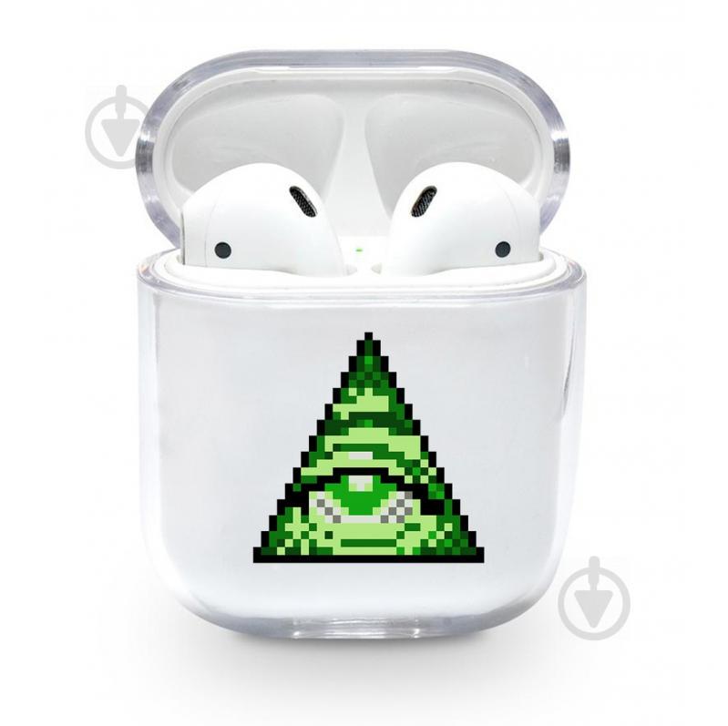 Прозрачный силиконовый чехол Apple AirPods с рисунком - Eye (KAP1143)