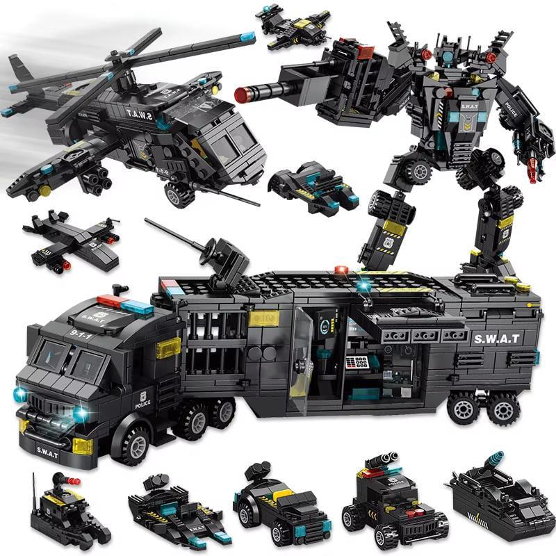 Конструктор полицейская серия LEGO-стиль 3в1 700 эл. (29503546) - фото 2 Конструктор полицейская серия LEGO-стиль 3в1 700 эл. (29503546) - фото 2