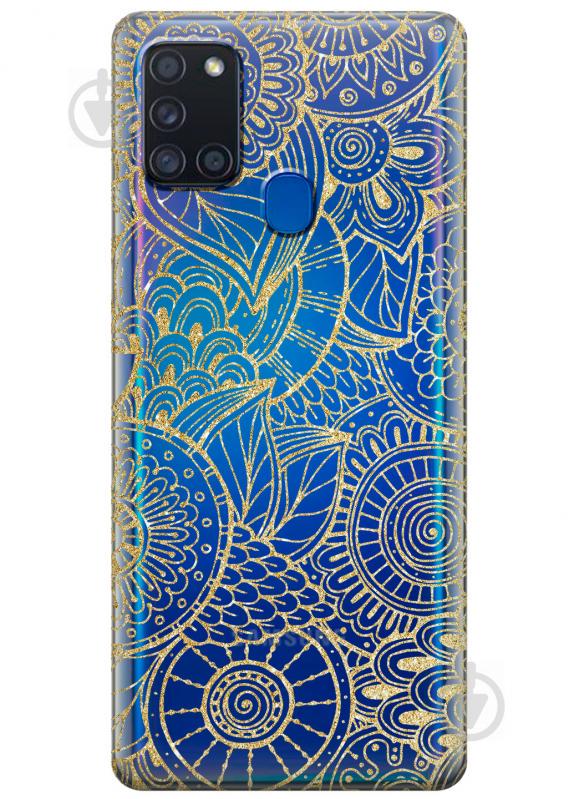 Силиконовый чехол iSwag для Samsung Galaxy A21s Золотая мандала (KS2757) Силиконовый чехол iSwag для Samsung Galaxy A21s Золотая мандала (KS2757)