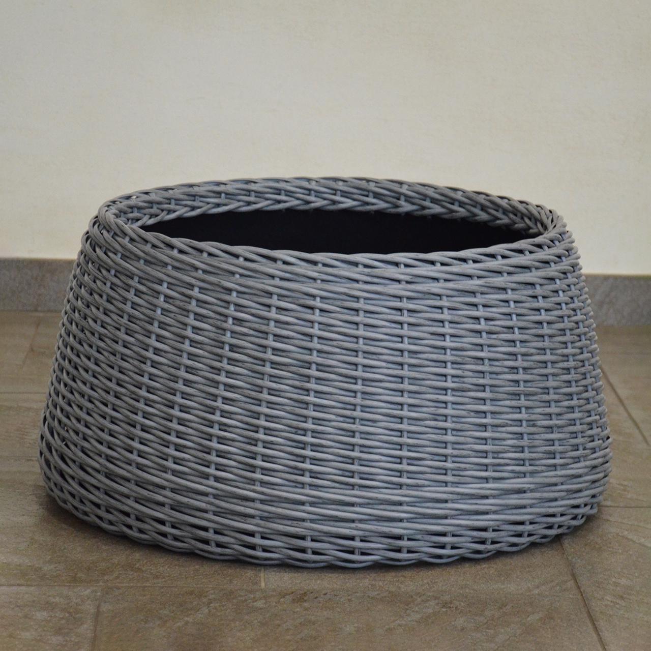 Подставка-юбка под елку плетеная из искусственного ротанга/ручной работы M Серый (23296109) - фото 2 Подставка-юбка под елку плетеная из искусственного ротанга/ручной работы M Серый (23296109) - фото 2