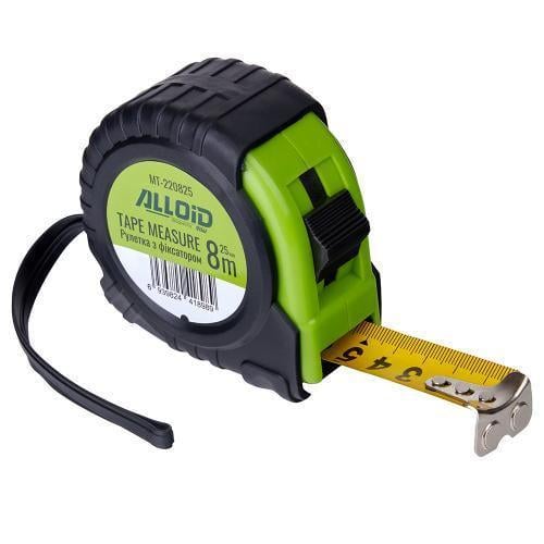 Рулетка Alloid Base с фиксатором 8 м/25 мм (MT-220825)