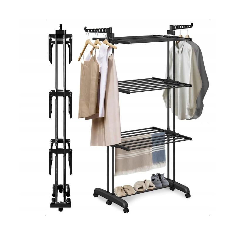 Сушарка складна Ecarla SU02 для білизни трирівнева Чорний (Ecarla SU02CZ) - фото 2 Сушарка складна Ecarla SU02 для білизни трирівнева Чорний (Ecarla SU02CZ) - фото 2