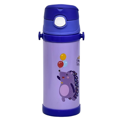 Термос поильник детский с трубочкой и ремешком Hedgehog 350 мл - фото 1 Термос поильник детский с трубочкой и ремешком Hedgehog 350 мл - фото 1