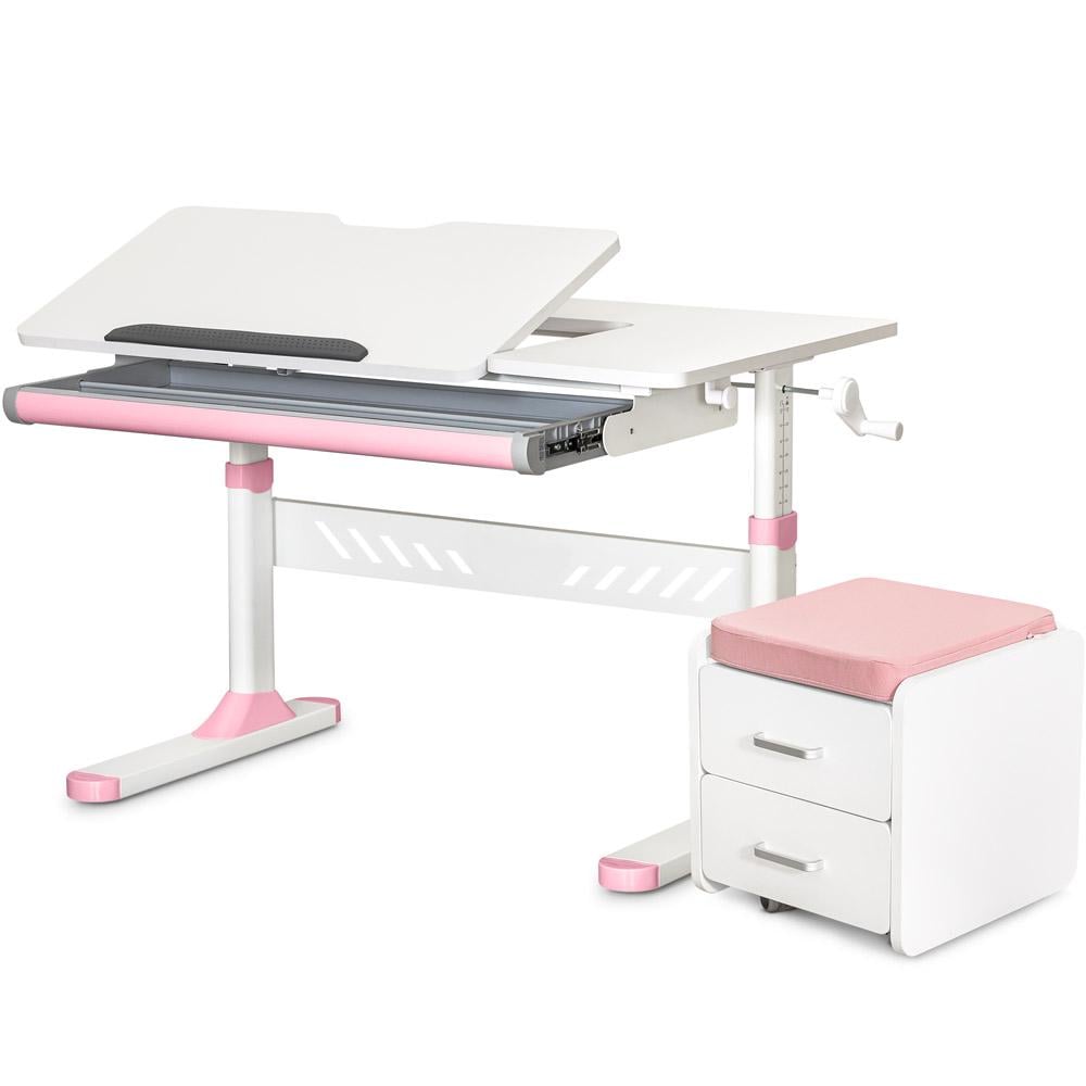 Парта детская школьная Evo-kids TH-310BD C-3 Р с тумбой Розовый (TH-310/BD C3_PINK)