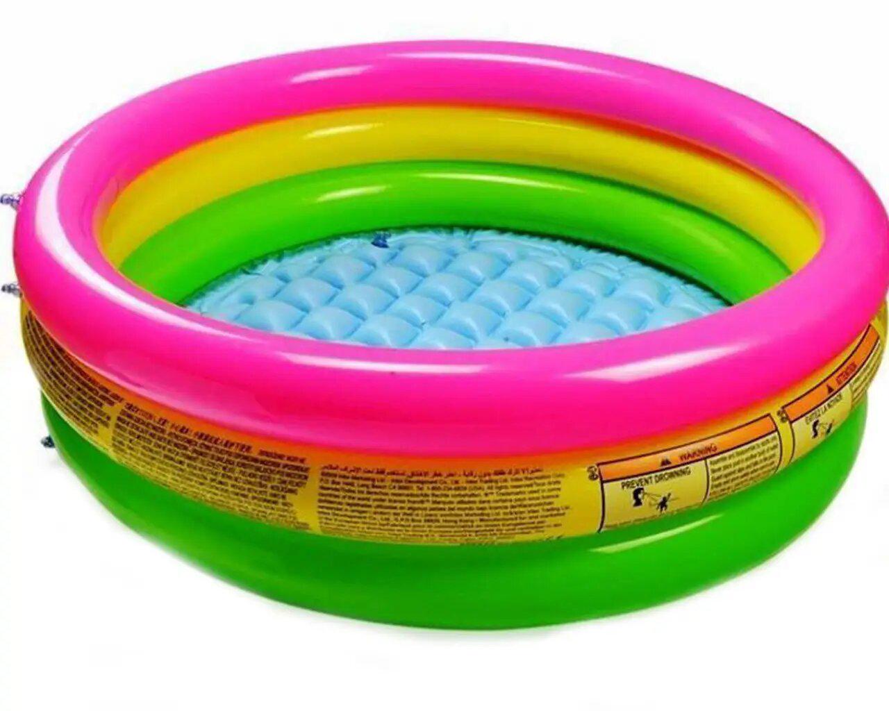 Басейн дитячий надувний Intex Веселка 56 л 86х25 см (BJ8625K)
