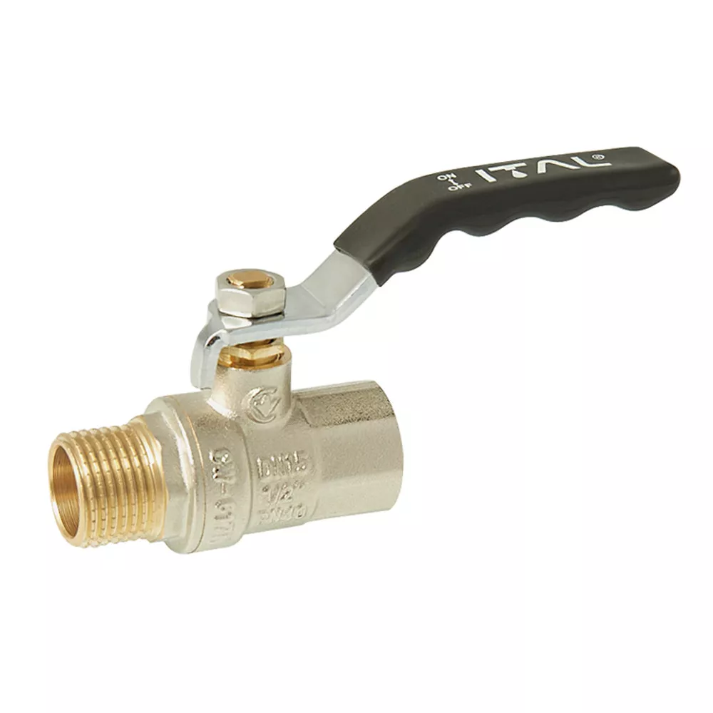 Кран кульовий ITAL PN40 ВЗ ручка 1/2" Нікель (1046053)