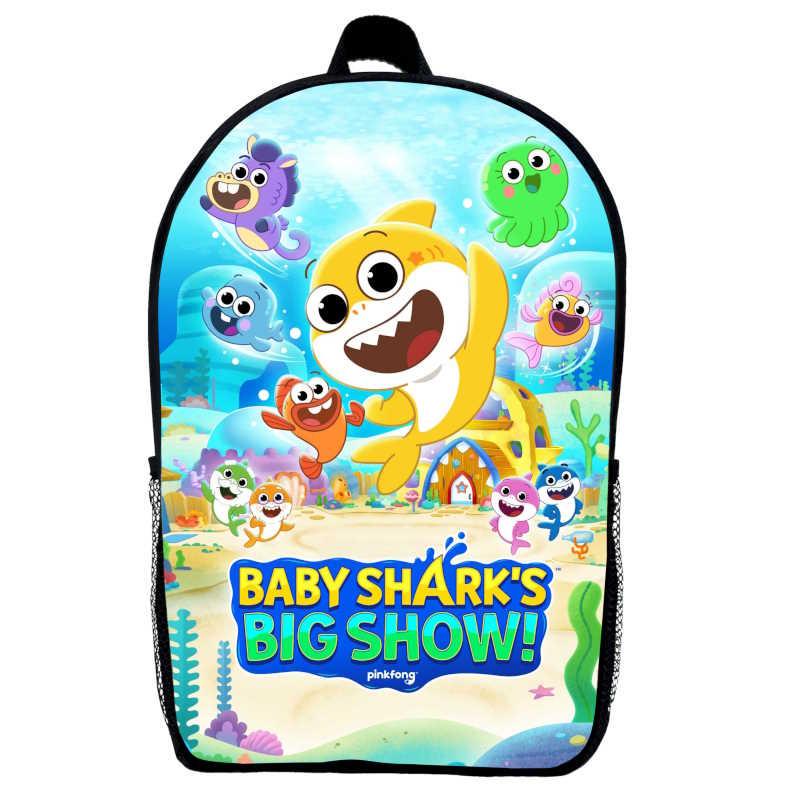 Школьный рюкзак детский Акуленок Baby Shark 01 29х21х9 см 5 л Черный (2249949918)