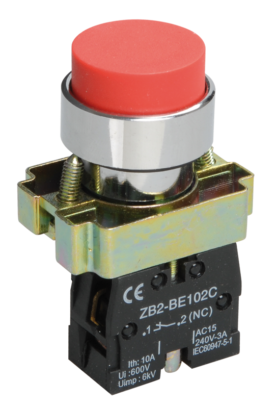 Кнопка управления УЭК LAY5-BL42 1NC 22 мм Красный (BBT71-BL-K04)