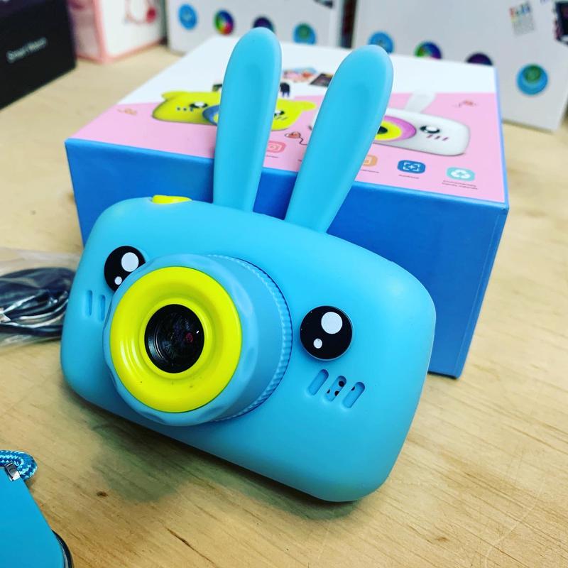 Цифровой детский фотоаппарат Smart Kid X500 зайчик Синий - фото 2