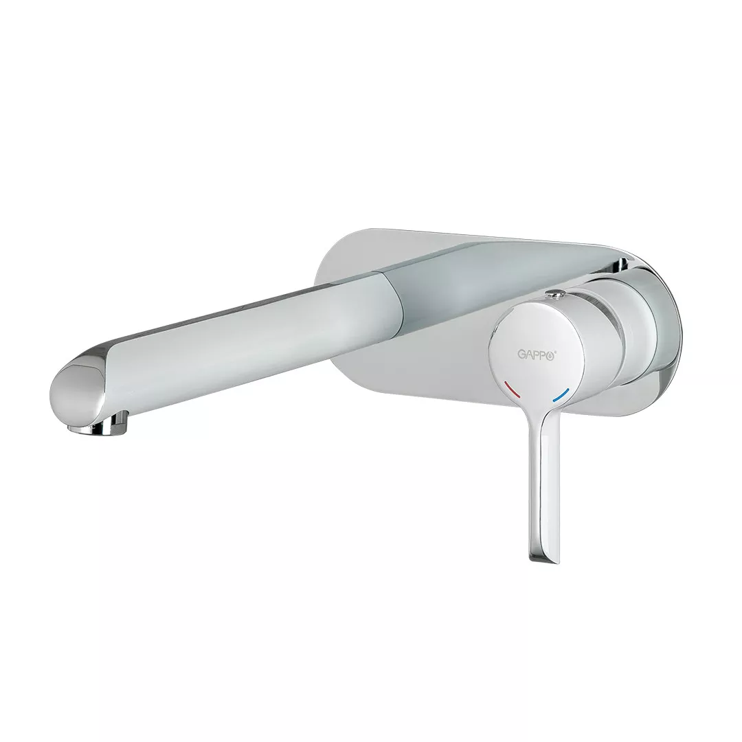 Змішувач вбудований для раковини Gappo G1003-28 Білий/Хром (1044857)