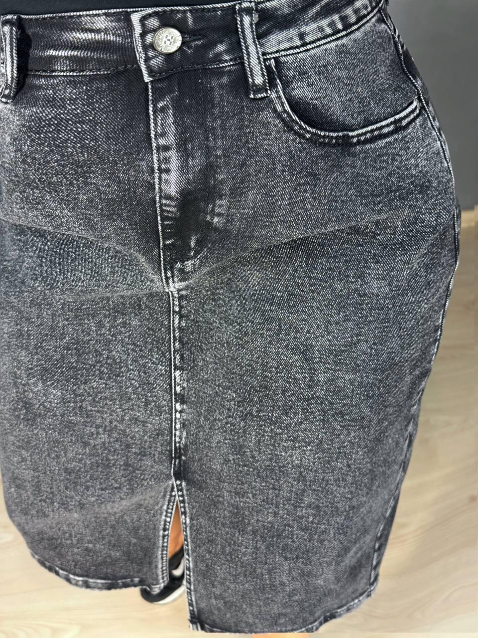 Юбка женская джинсовая Vanver 82050 прямая с разрезом средняя длина р. 32 Черный (4852) - фото 6 Юбка женская джинсовая Vanver 82050 прямая с разрезом средняя длина р. 32 Черный (4852) - фото 6