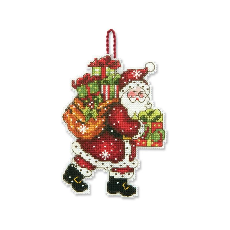 Набір для вишивки хрестиком Dimensions 70-08912 Santa with Bag Ornament (6017) Набір для вишивки хрестиком Dimensions 70-08912 Santa with Bag Ornament (6017)