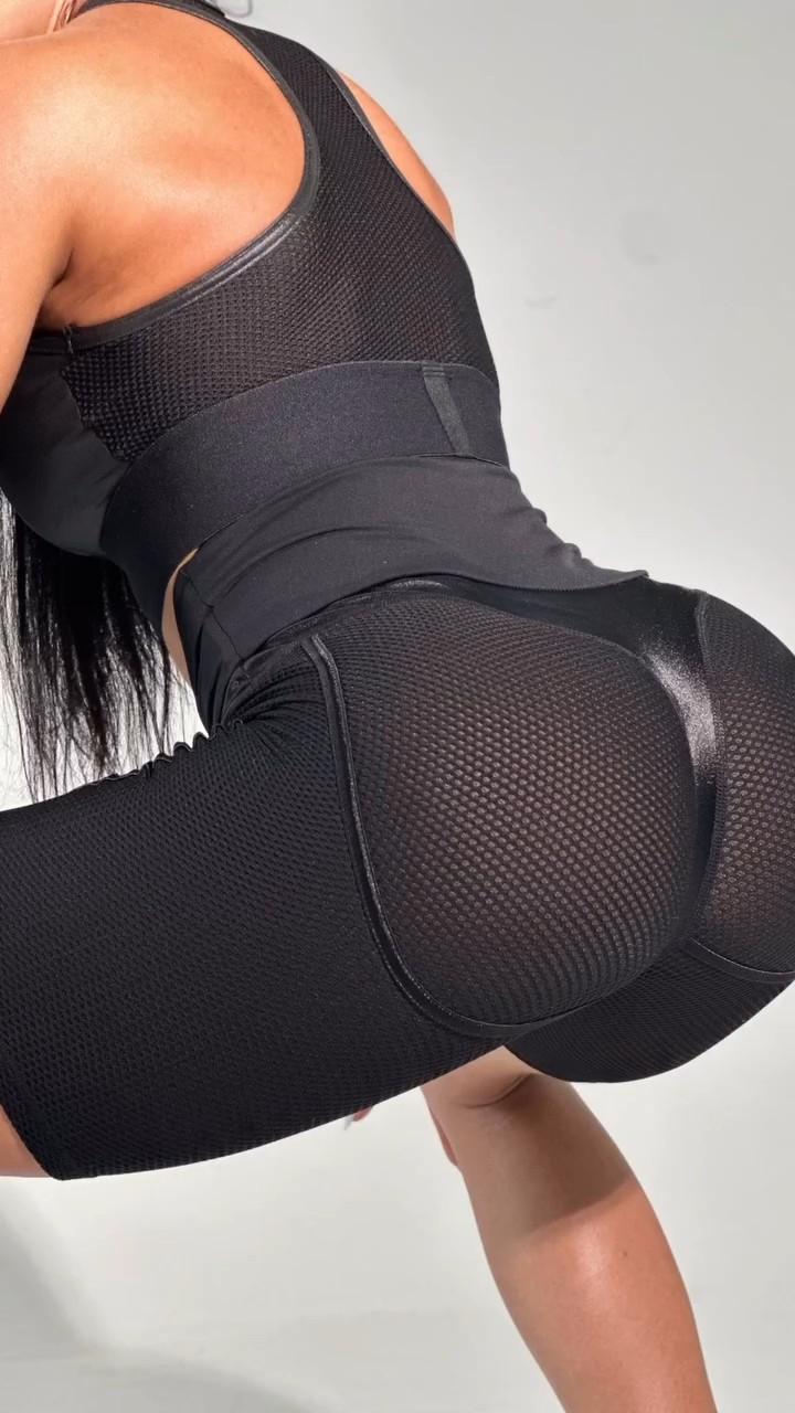 Шорти жіночі для фітнесу спортивні з ефектом пуш-ап L Чорний (CCSH01L) - фото 5