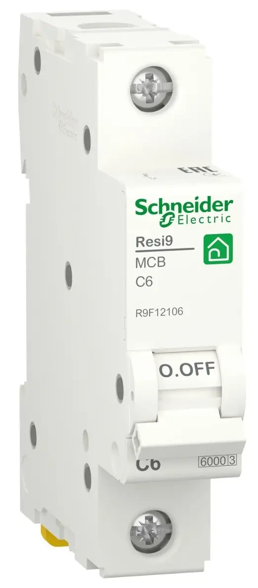 Автоматический выключатель 1-п. RESI9 6A C 6kA SCHNEIDER ELECTRIC C2