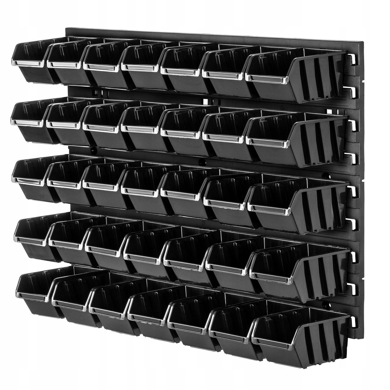 Панель для інструментів Kistenberg на 35 чорних контейнерів 58х39 см (MIX556)