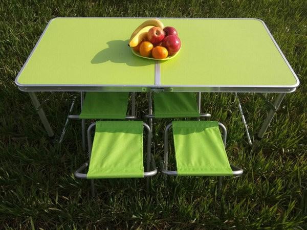 Стіл для пікника Folding table  4 Chair NO.4 Зелений (45111) - фото 2