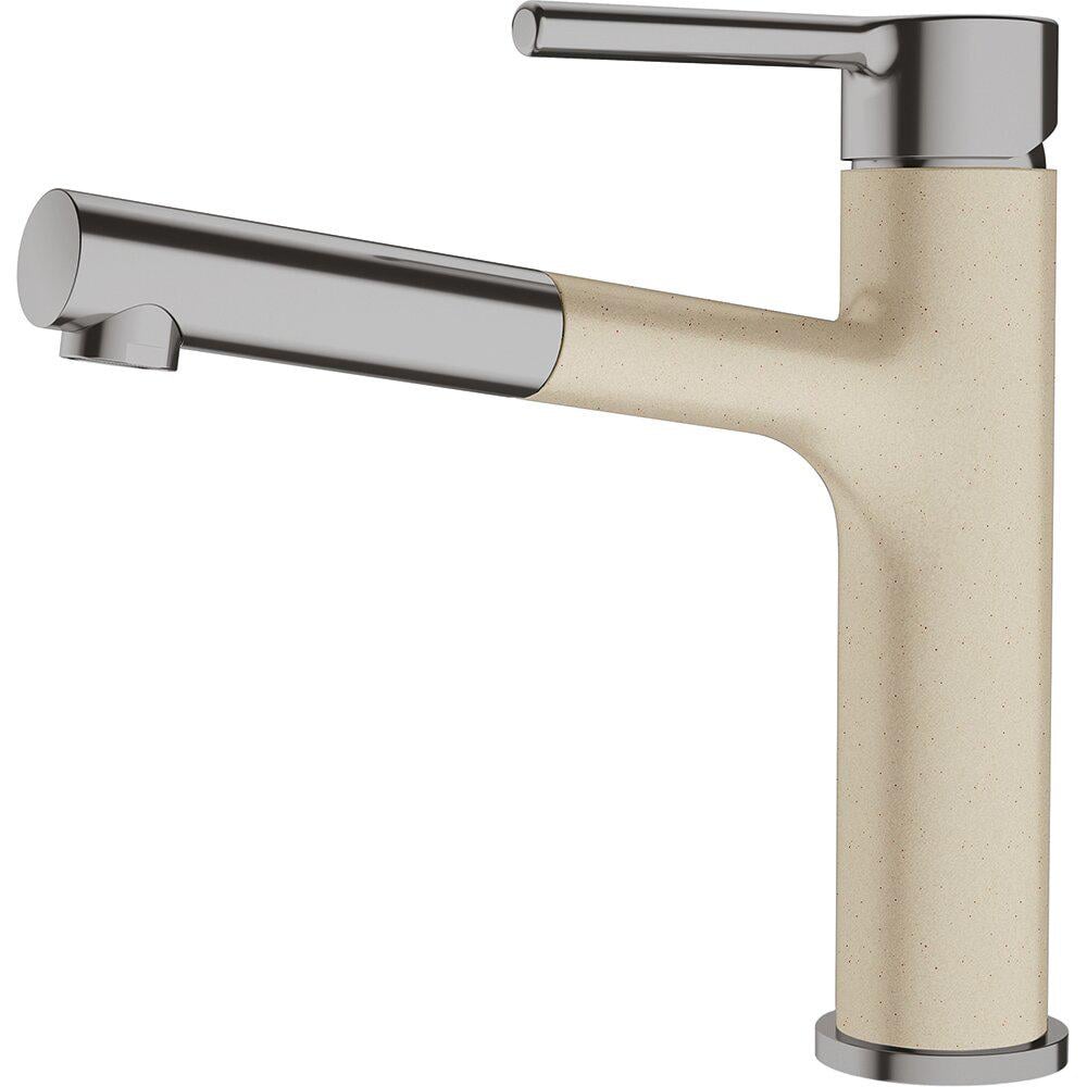 Кухонный смеситель Franke Centro с выдвижным изливом Сахара/Нержавеющая сталь оптик (115.0621.591) Кухонный смеситель Franke Centro с выдвижным изливом Сахара/Нержавеющая сталь оптик (115.0621.591)