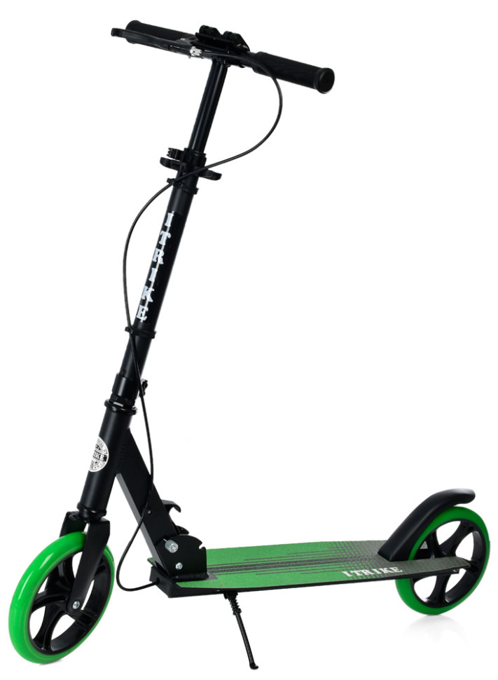 Самокат детский iTrike двухколесный/складной с полиуретановыми колесами Зеленый (DS-171-S-296)