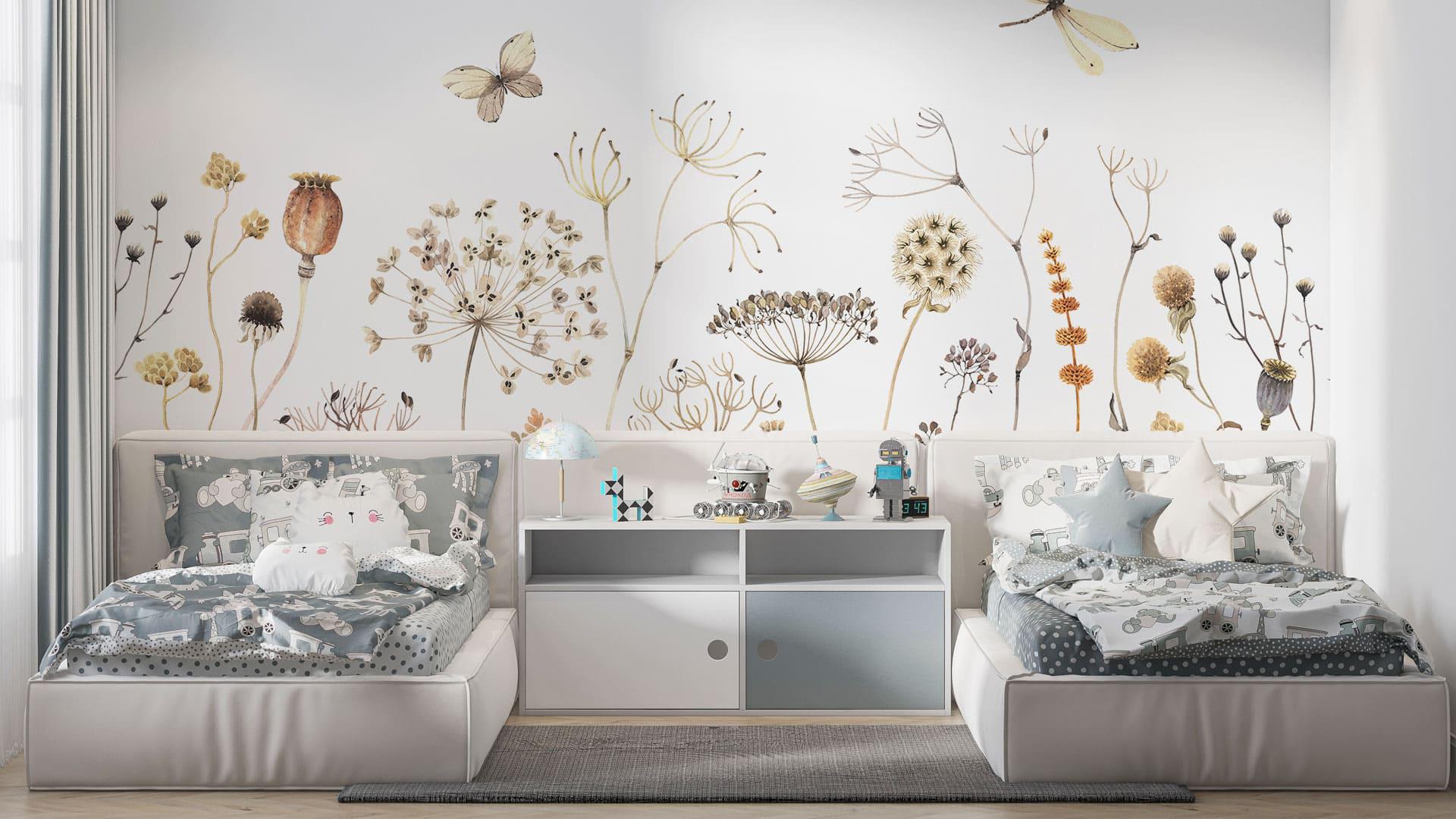 Фотообои флизелиновые Styleo Print-walls Сад бабочек 0848 300х250 см (Pw-0848/2)
