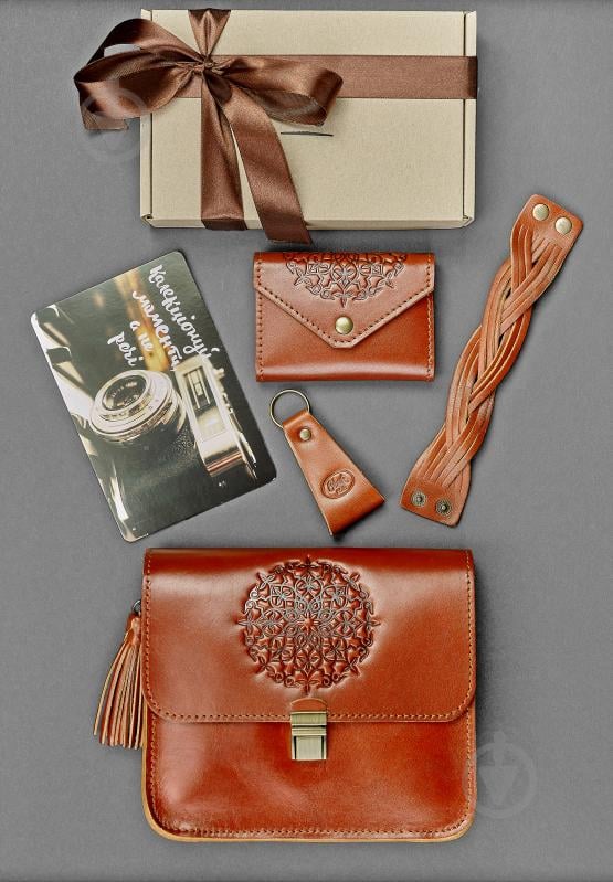 Жіночий подарунковий набір BlankNote Будапешт Коньяк (BN-set-access-23)