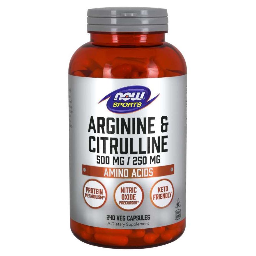 Амінокислота NOW Arginine and Citrulline 240 вегакапс. (5427)