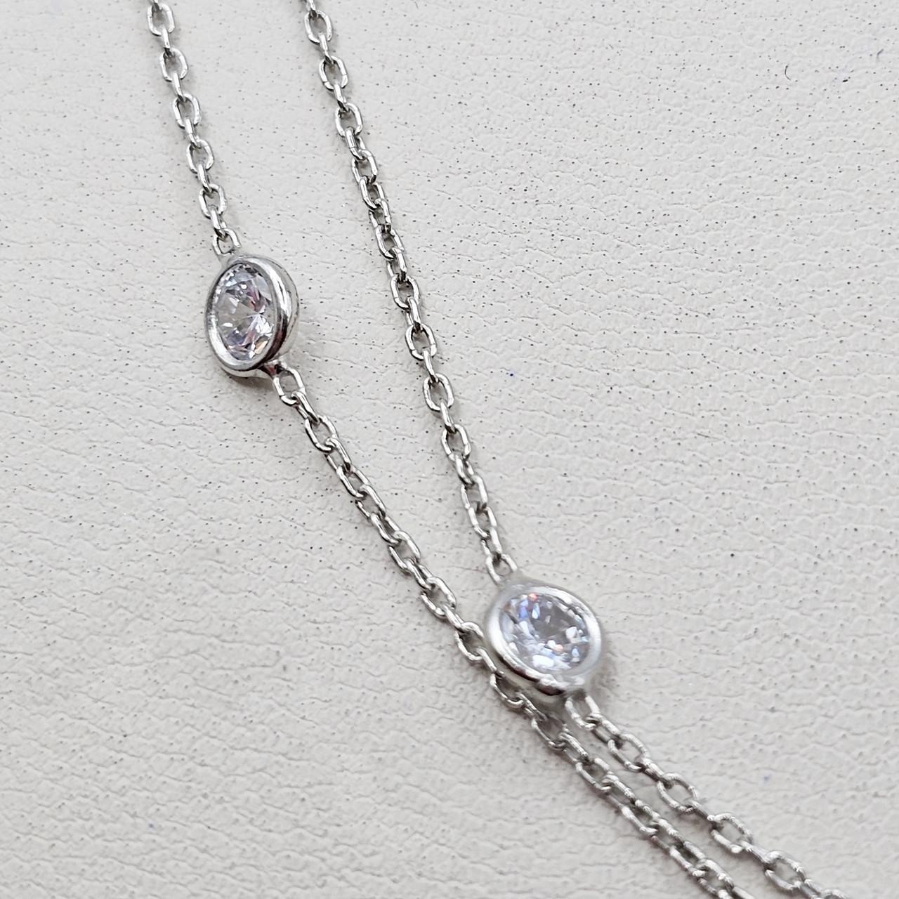 Колье серебряное с кубическим цирконием 110 5,66 г (2988560026)
