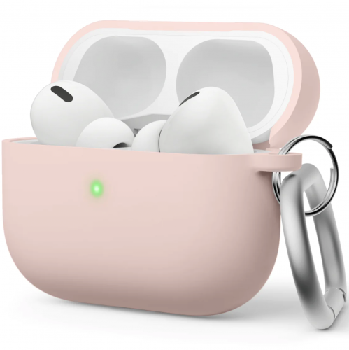 Чехол для наушников с карабином Elago Liquid Hybrid Hang Case for Airpods Pro 2nd Gen Pink (EAPP2RH-HANG-PK)