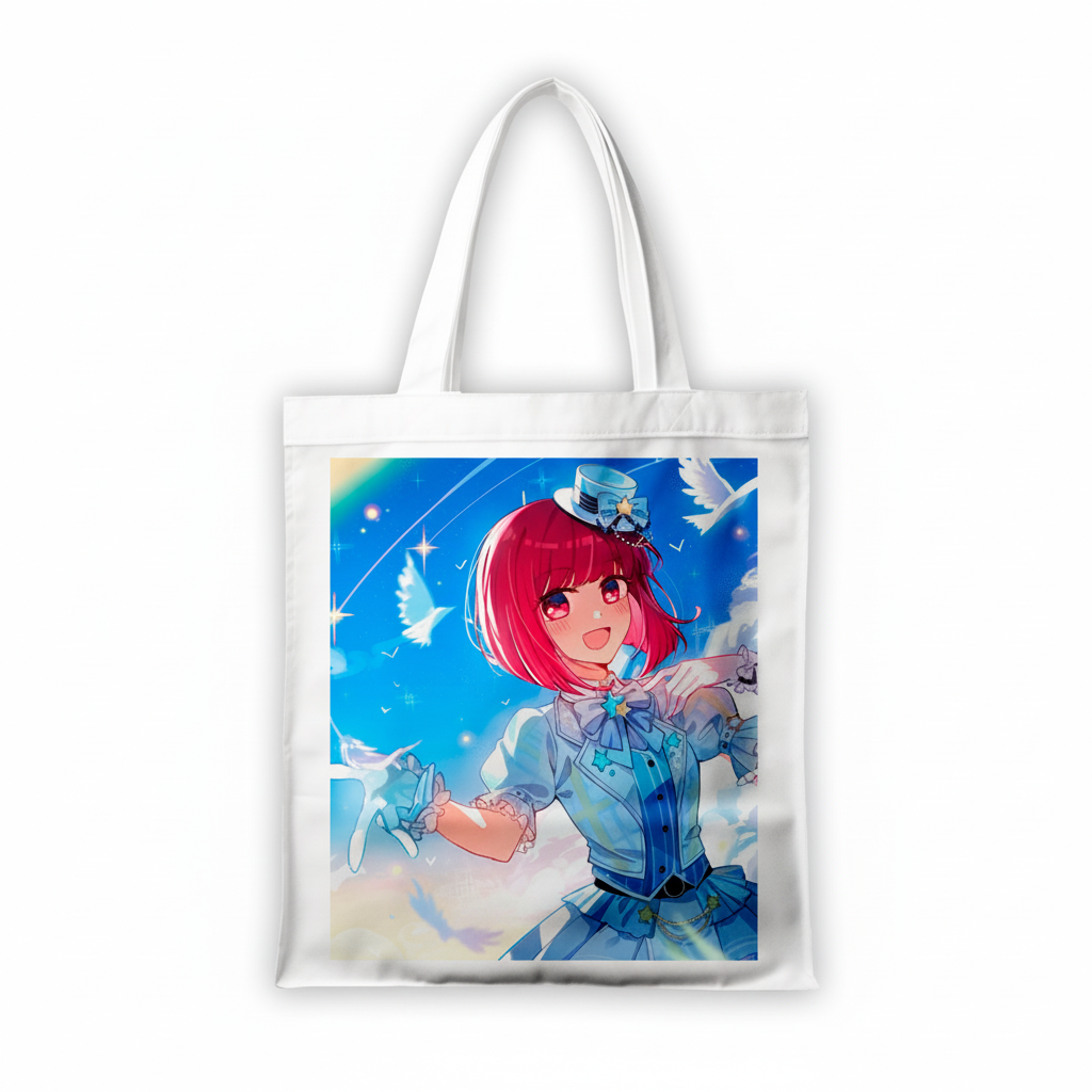 Сумка-шопер Oshi No Ko Кана Арима из габардина Белый (6809)