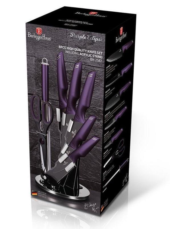Набір ножів Berlinger Haus Purple Eclipse на підставці 8 пр. - фото 3 Набір ножів Berlinger Haus Purple Eclipse на підставці 8 пр. - фото 3