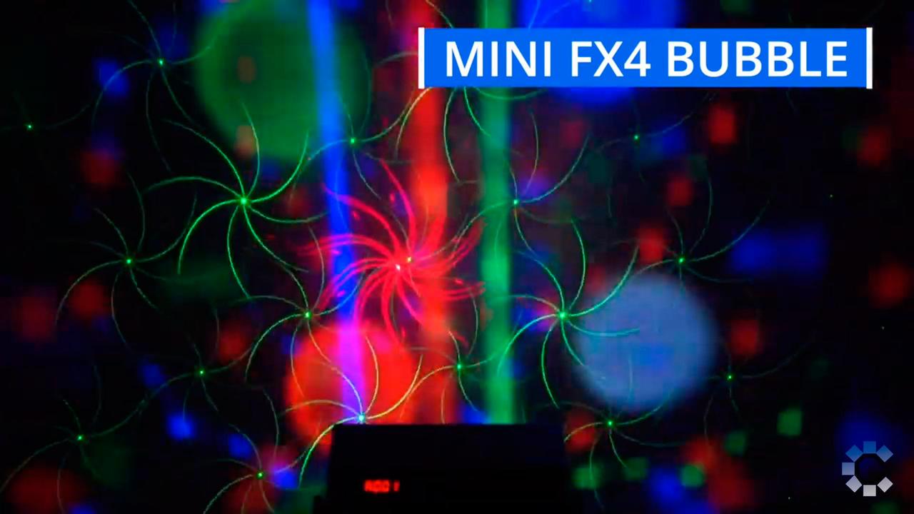 Прибор для светового шоу Mini FX 4 Bubble RGBW Derby LED (2312723250) - фото 4