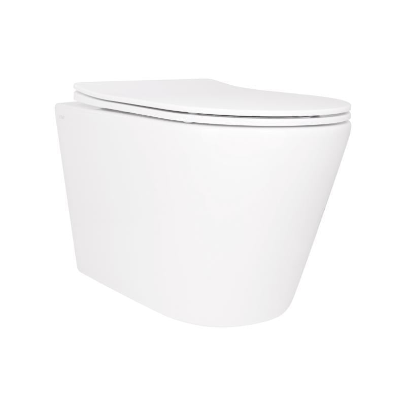 Унитаз подвесной Qtap Scorpio безободочный Ultra Quiet с сиденьем Soft-close QT14332380AW (2622384928)