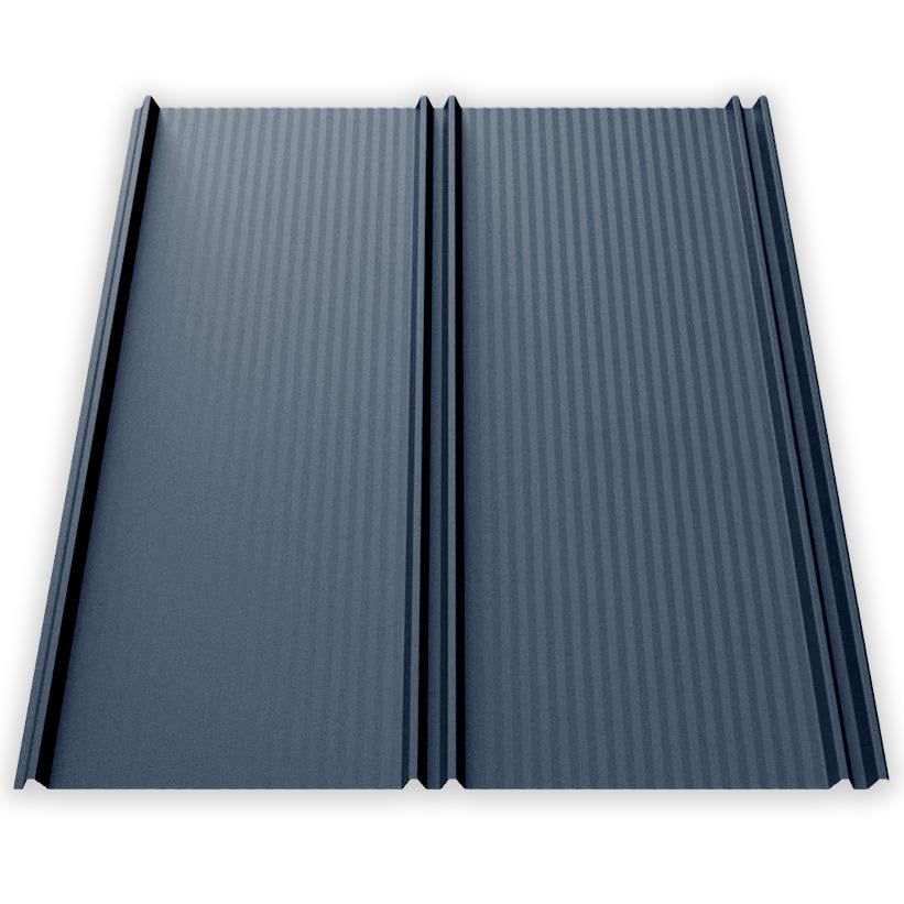 Фальц-настил AKM Zn 100 г/м2 0,43 мм 1120х2000 мм Ral 7016 Антрацит матовый (30302776)