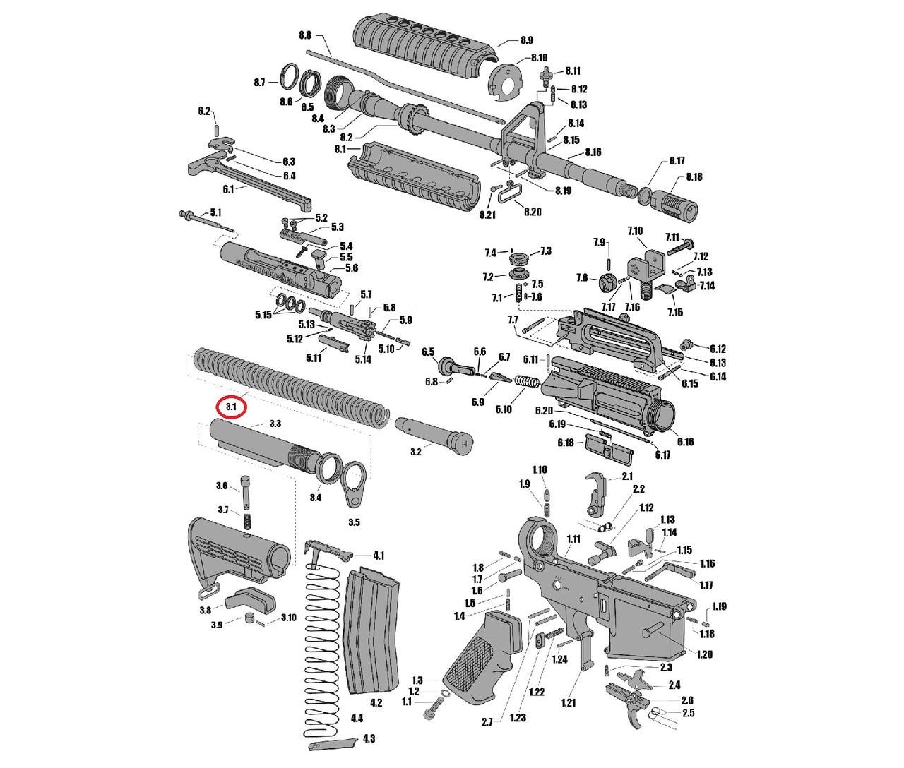 Поворотна пружина AR-15 (карабін) - фото 3