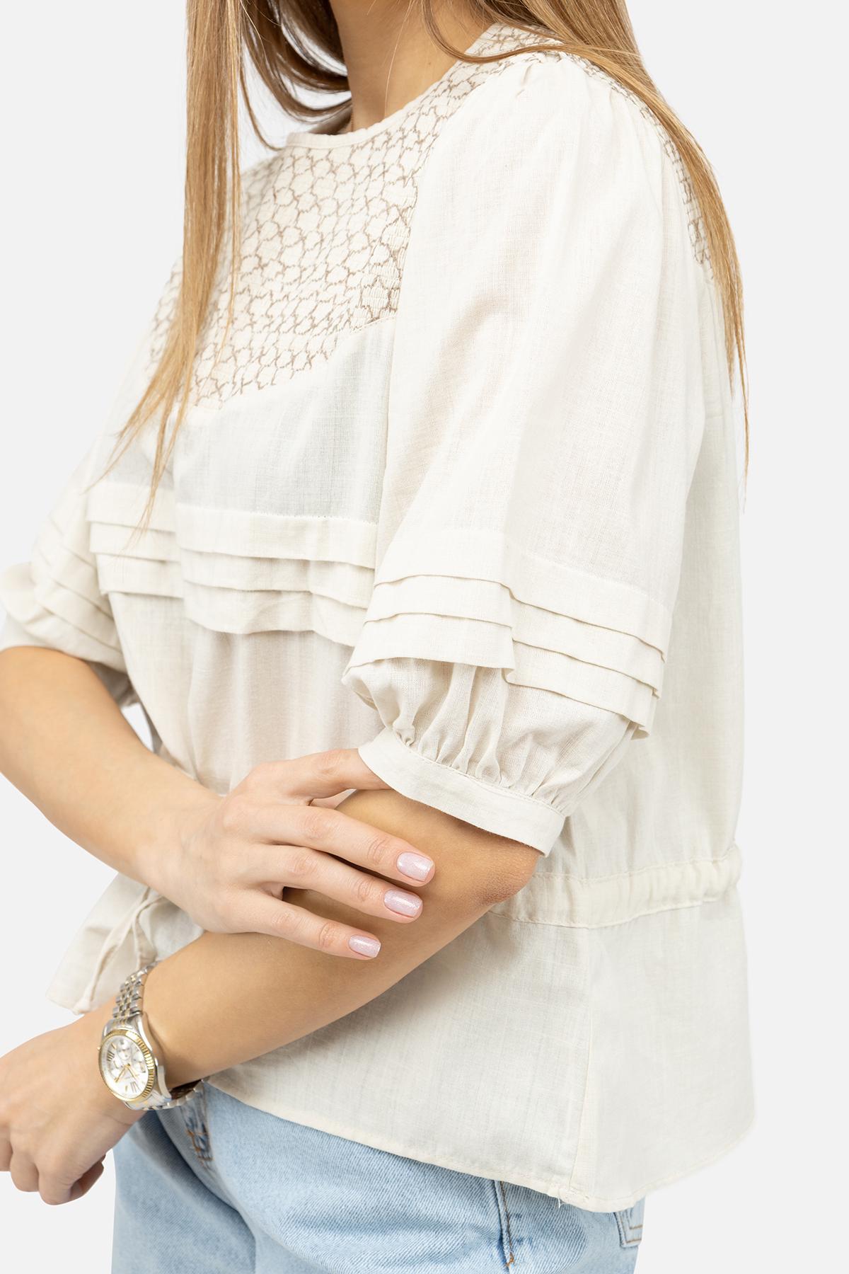 Вышиванка женская ЦБ-00245321 р. 44 Бежевый (SKT000981227) - фото 4 Вышиванка женская ЦБ-00245321 р. 44 Бежевый (SKT000981227) - фото 4