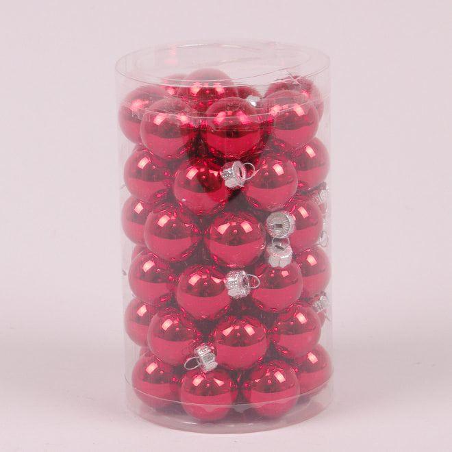 Шарики стеклянные Flora D 2,5 см 48 шт. (44532)