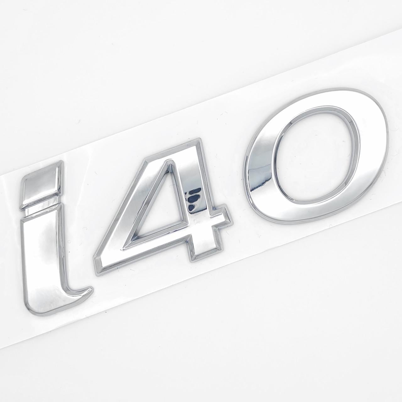 Емблема напис i40 Hyundai ABS 9х3,9 см Хром глянцевий (3035755021)