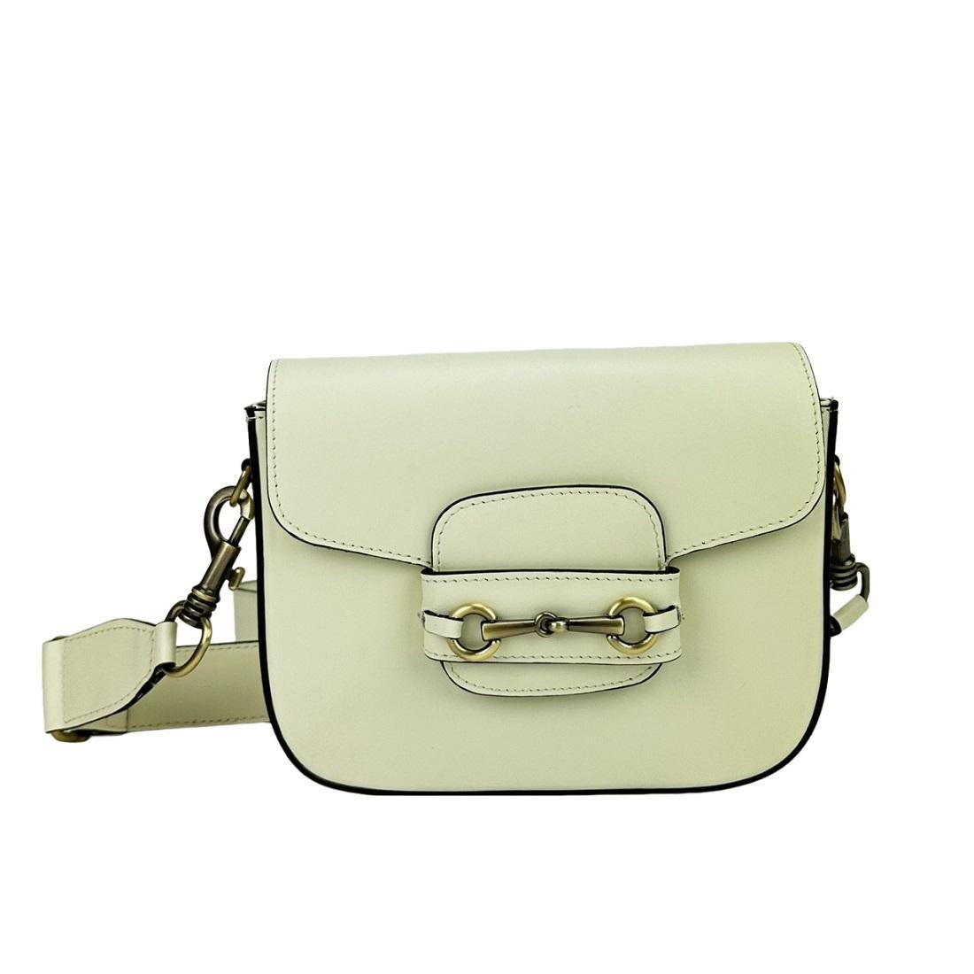 Женская сумка на широком ремешке Royal Bag F-IT-061WB Бежевый (6643)