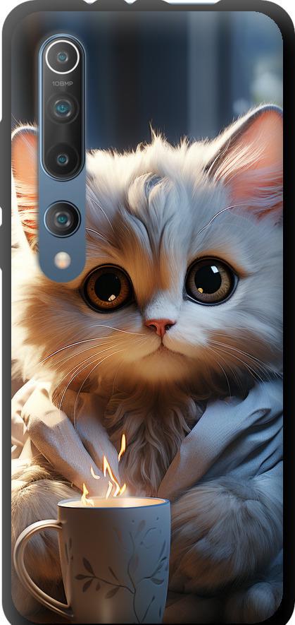 Чехол на Xiaomi Mi 10 White cat (5646b-1860-42517)