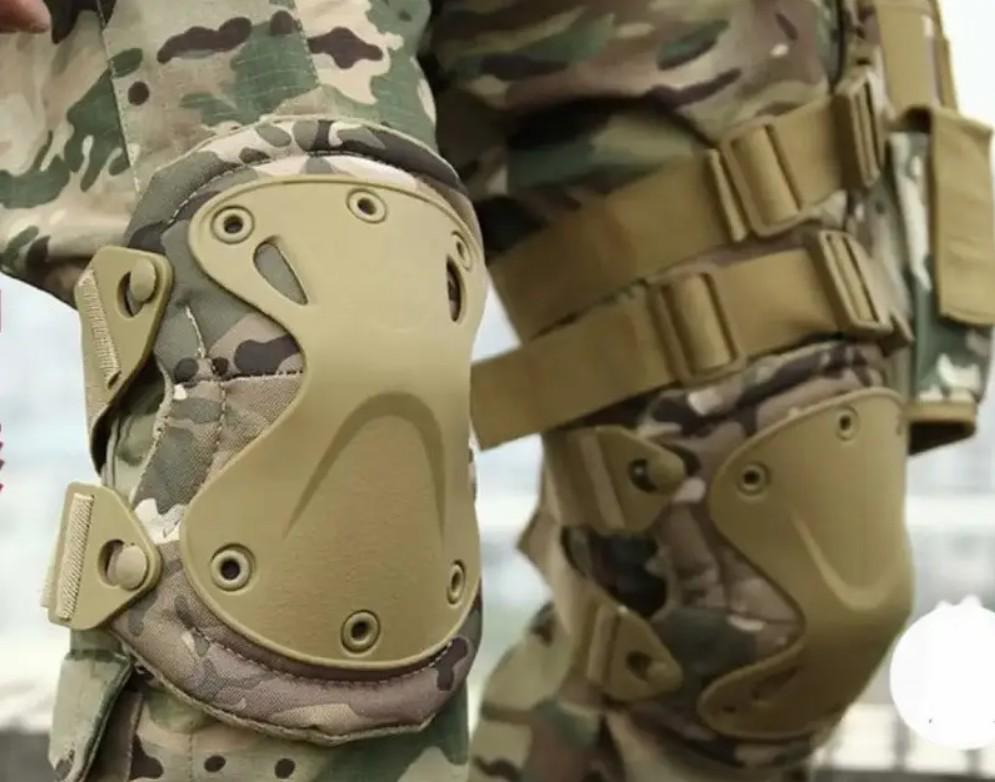 Комплект військового захисту Eagle KN-04 наколінники та налокітники 4 шт. Хакі (160) - фото 2 Комплект військового захисту Eagle KN-04 наколінники та налокітники 4 шт. Хакі (160) - фото 2