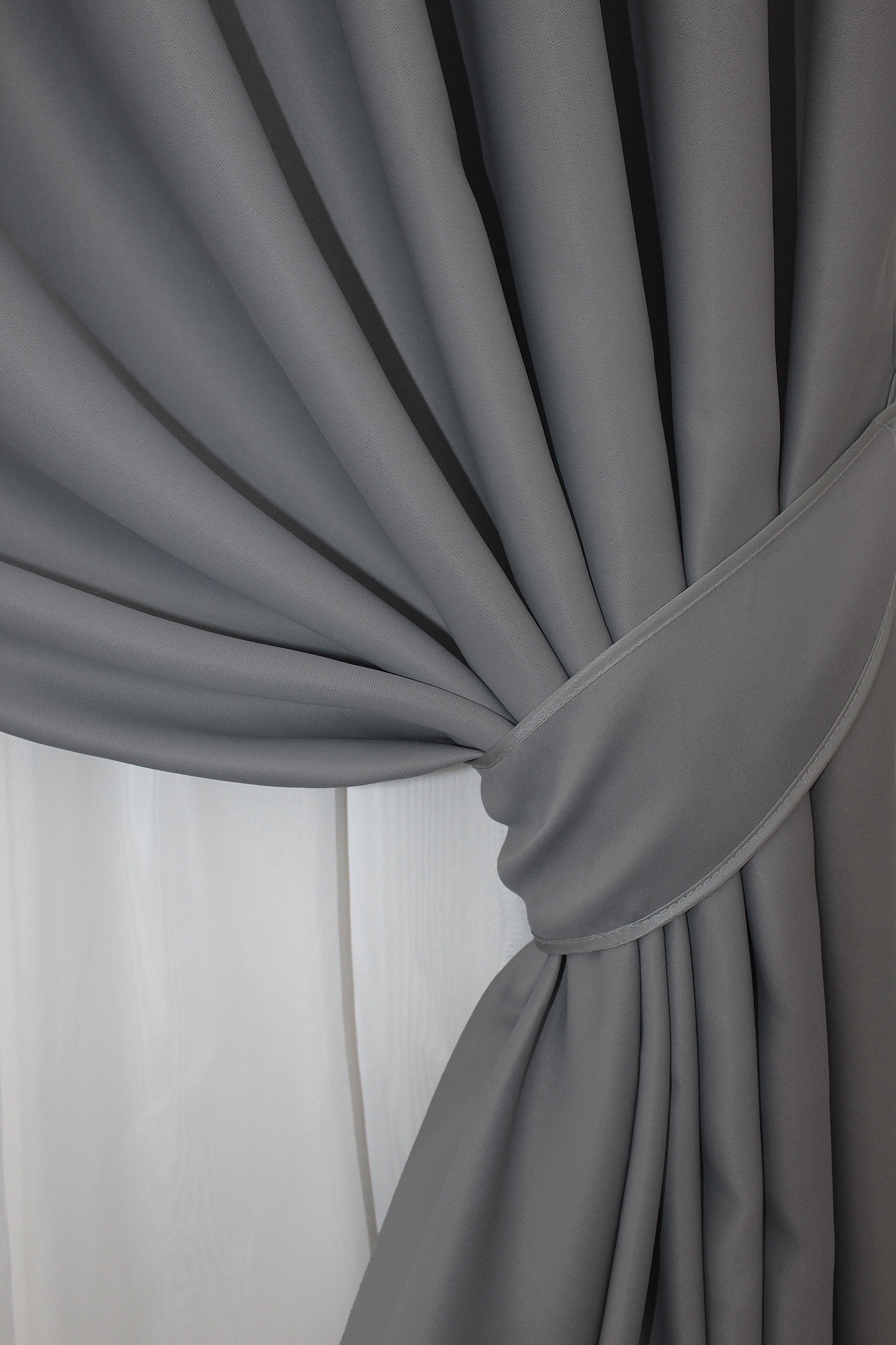 Комплект штор VR-Textil Bagema Rvs № 1244ш 100х270 см 2 шт. Сірий (31-495) - фото 4