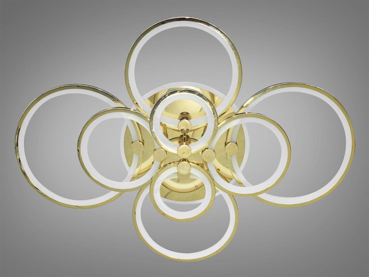 Люстра Led с пультом 8022-8G-LS 175W на 25 м2 Золотой (1938921666) - фото 4 Люстра Led с пультом 8022-8G-LS 175W на 25 м2 Золотой (1938921666) - фото 4