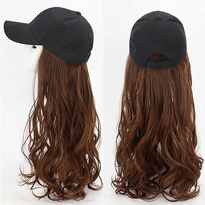 Перука кепка з хвилястим волоссям 60 см Шатенка - фото 2 Перука кепка з хвилястим волоссям 60 см Шатенка - фото 2