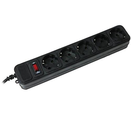 Сетевой фильтр Maxxter SPM5-G-10B 5 розетки 3м 10А с выключателем черный Сетевой фильтр Maxxter SPM5-G-10B 5 розетки 3м 10А с выключателем черный